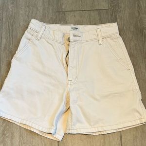 Sunday Best White Cargo Jean Shorts